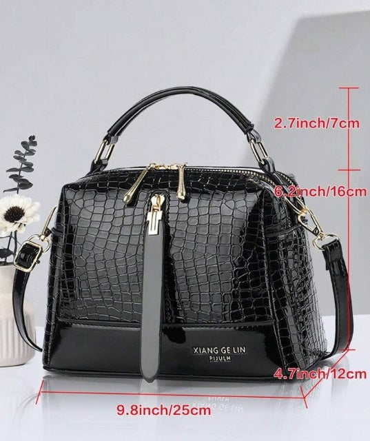 Women's Glossy Pillow Large Capacity Square Bag