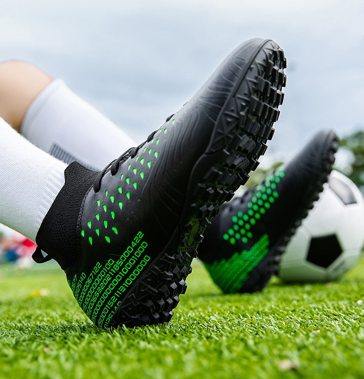 Men's Football High-Top Broken Nails Sports Shoes