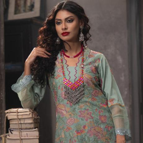 TriTex SHEHZADI Embroidered Lawn with Chiffon | SZ-2507