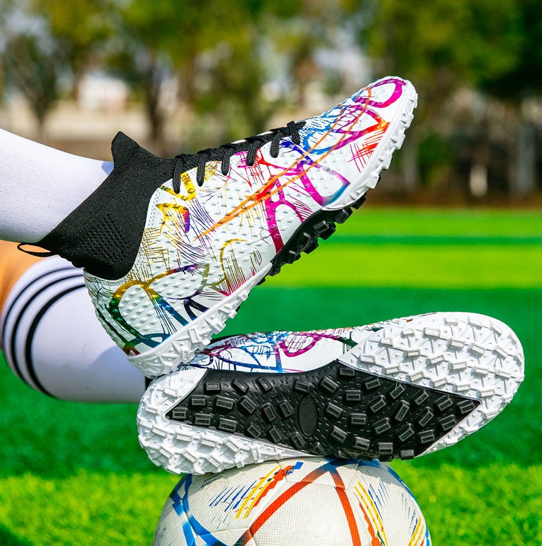 Men's High-Top Football Broken Nails Shoes