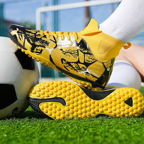 Men's Football High-Top Broken Nails Sports Shoes