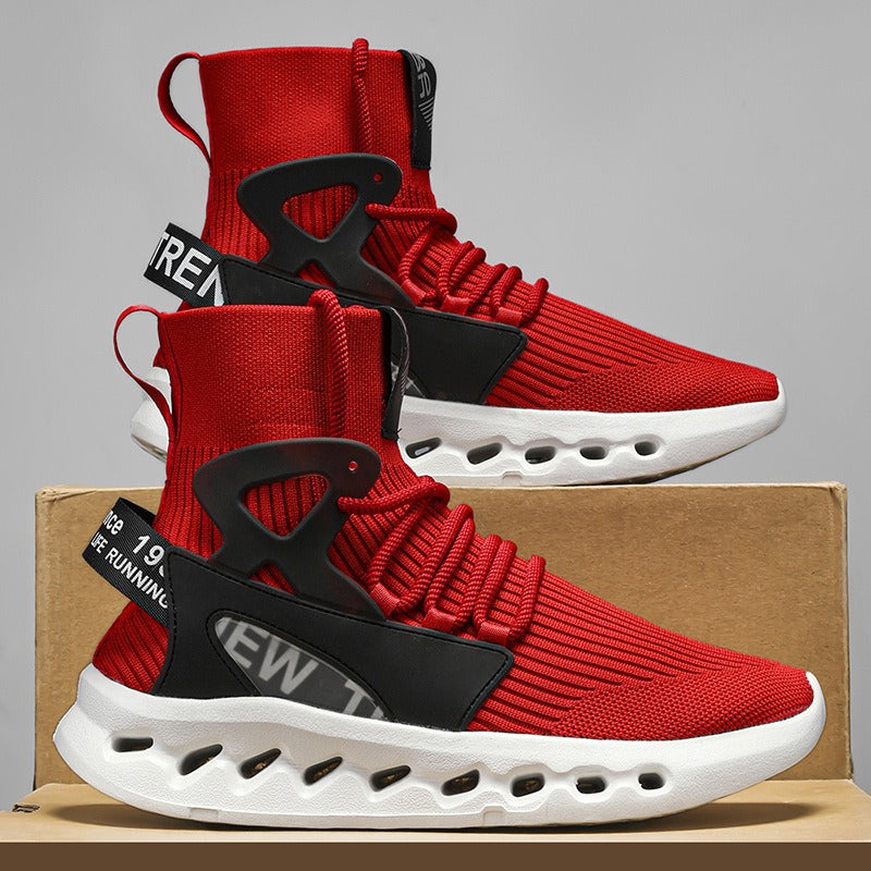 Men's Flying Woven High-Top Casual Shoes