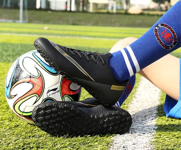 Men's Gamon Leather Low-Top Football Turf Sports Shoes