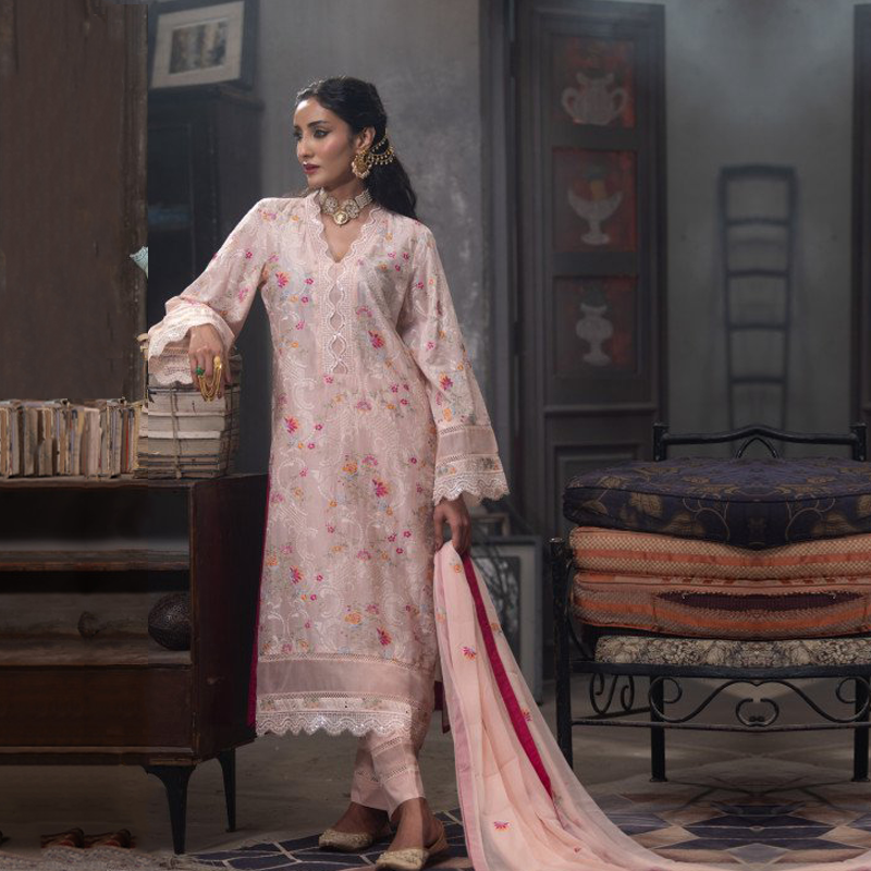 TriTex SHEHZADI Embroidered Lawn with Chiffon | SZ-2515