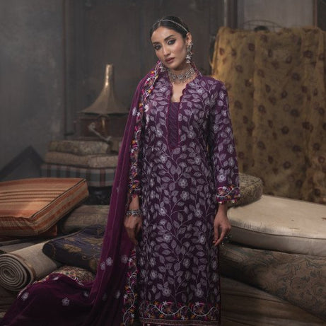 TriTex SHEHZADI Embroidered Lawn with Chiffon | SZ-2516
