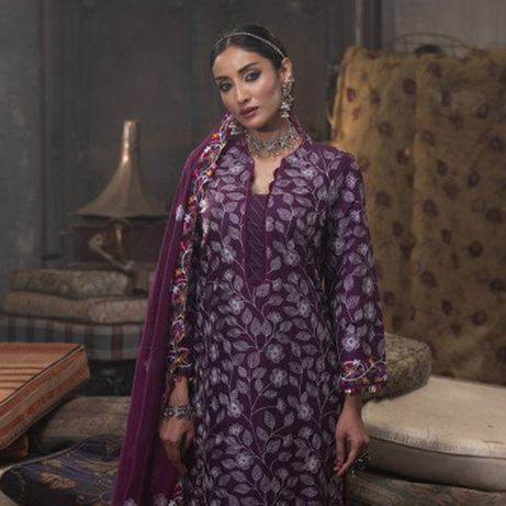 TriTex SHEHZADI Embroidered Lawn with Chiffon | SZ-2516