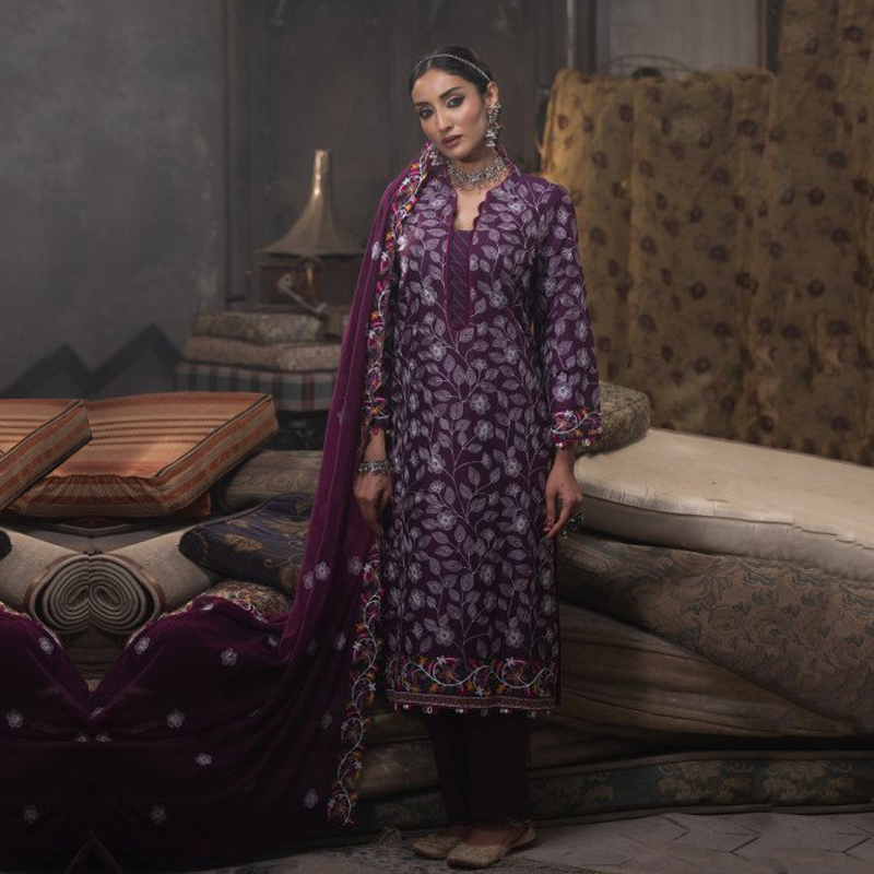 TriTex SHEHZADI Embroidered Lawn with Chiffon | SZ-2516