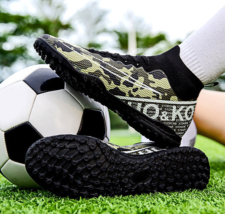 Men's High-top Football Broken Nails Training Shoes