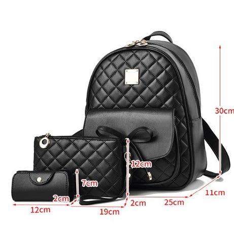Women's Backpack Trend Child & Mother Three-Piece Set Bags