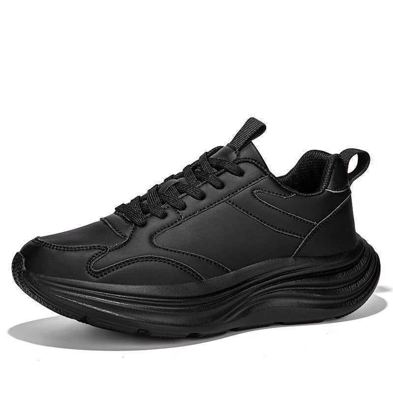 Men's Leather Shock Absorption Running Shoes