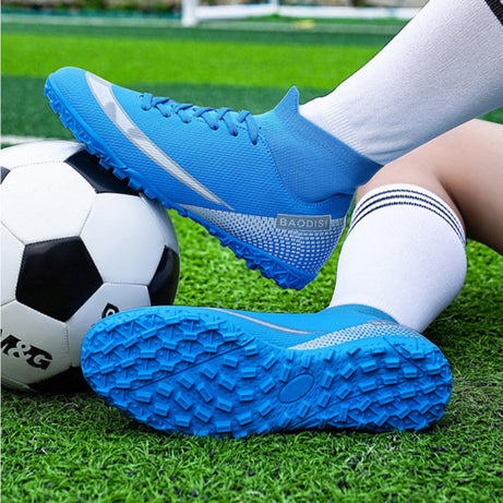 Men's Football High-Top Training Broken Nails Shoes