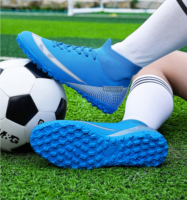 Men's Football High-Top Training Broken Nails Shoes