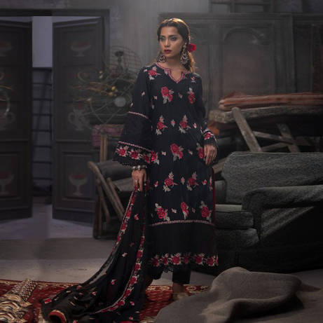 TriTex SHEHZADI Embroidered Lawn with Chiffon | SZ-2534