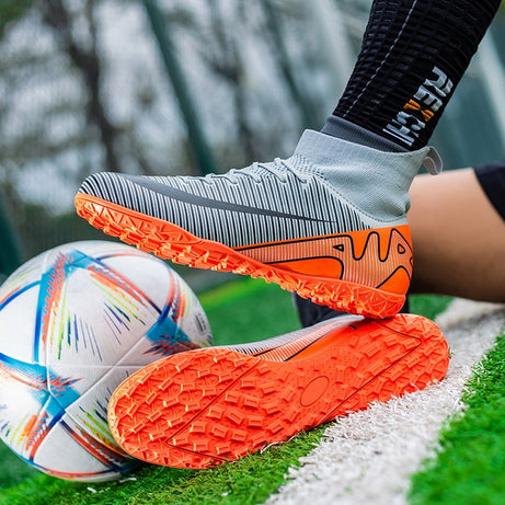 Men's Football High-Top Broken Nails Sports Shoes