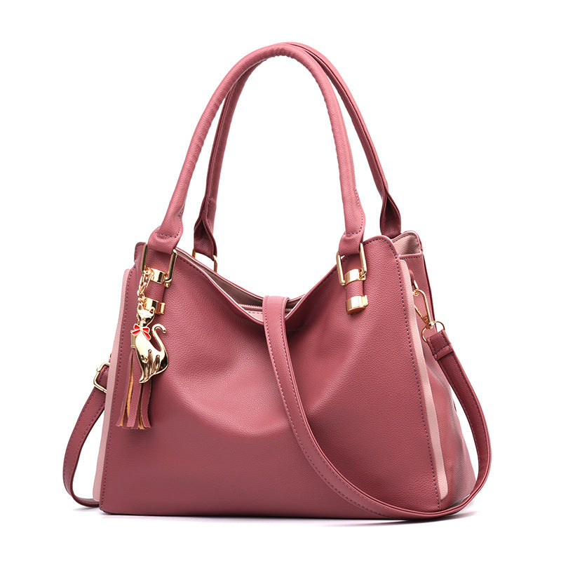 Women's Soft Leather Simple Middle-Aged Bag