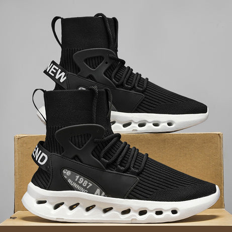 Men's Flying Woven High-Top Casual Shoes
