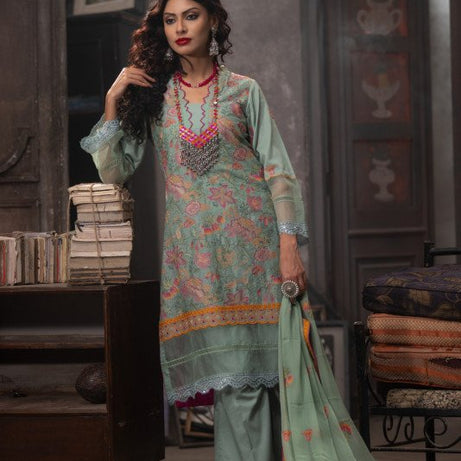 TriTex SHEHZADI Embroidered Lawn with Chiffon | SZ-2507