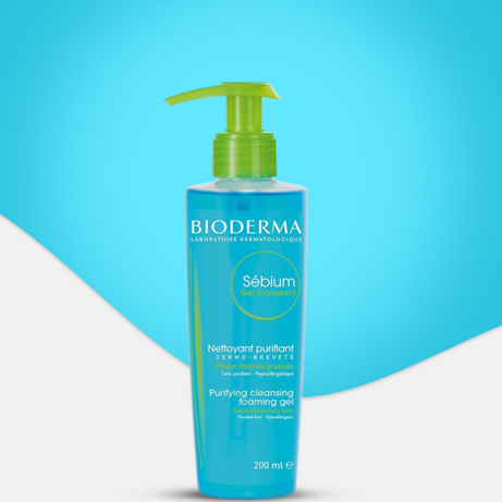 Bioderma Sebium Face And Body Wash Moussant Purifying Cleansing Gel 200 ml