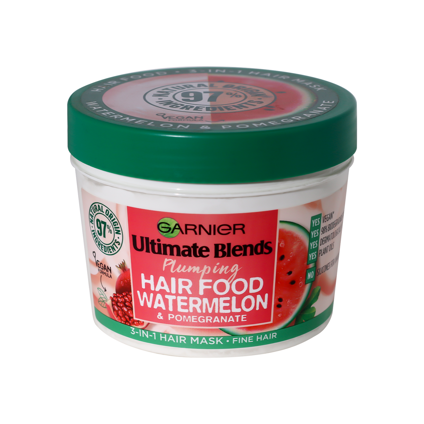 Garnier Ultimate Blends Hair Food Watermelon & Pomegranate 3-In-1 Hair Mask 400ml