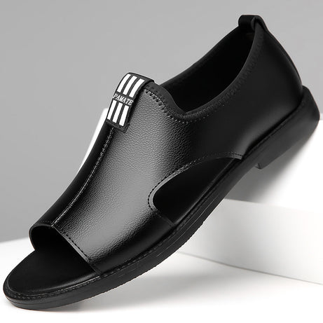 Men's Black Leather Sandal Shoes | Formal Boot & Office Shoes, Classic Foot wear