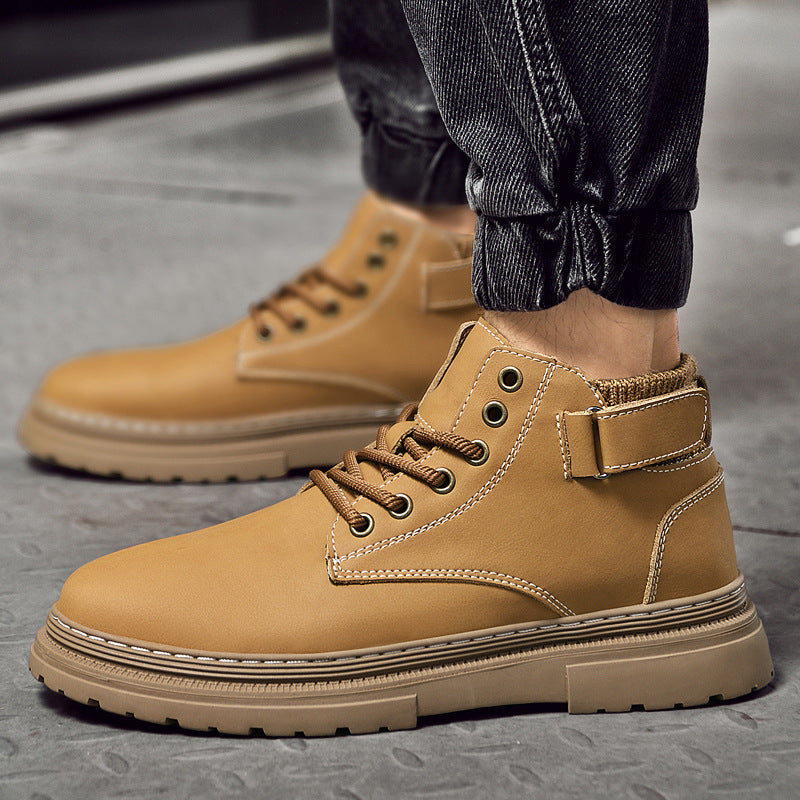 Men's High-Top Fashion Leather Ankle Boots | Martin Boot & Trendy Foot wear