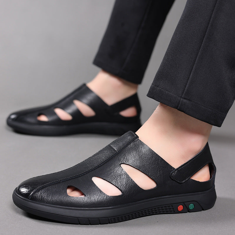 Men's Leather Breathable Leisure Sandals | Office Shoes, Classic Foot wear