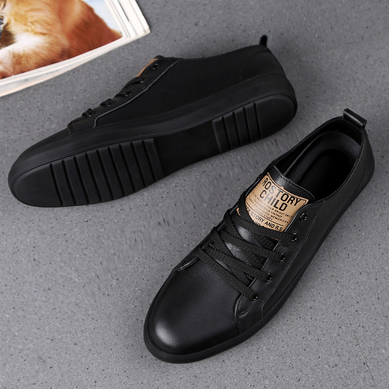 Men's Low-Top Leather Casual Sneakers | Classic & Trendy Shoes