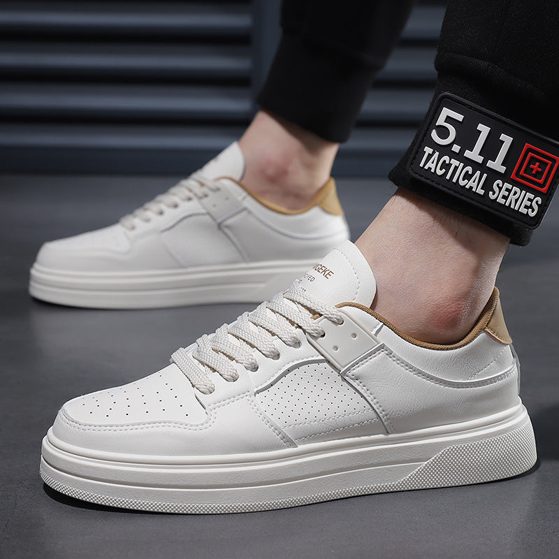 Men's Trendy Leather Casual Sneakers | Classic & Party Shoes