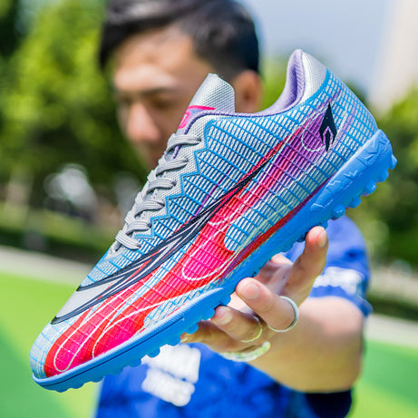 Men's Leather Football Turf Sports Shoes