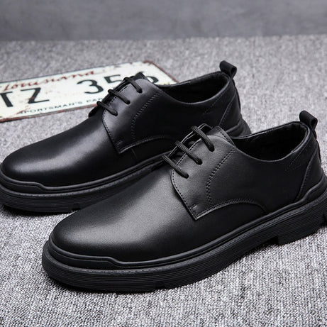Men's Leather Low-Top Casual Shoes