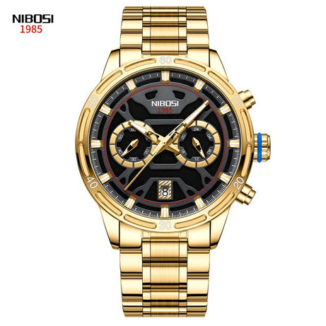 Men's Butterfly Double Snap Buckle   Watch