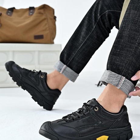 Men's Cowhide Leather Low-Top Casual Shoes