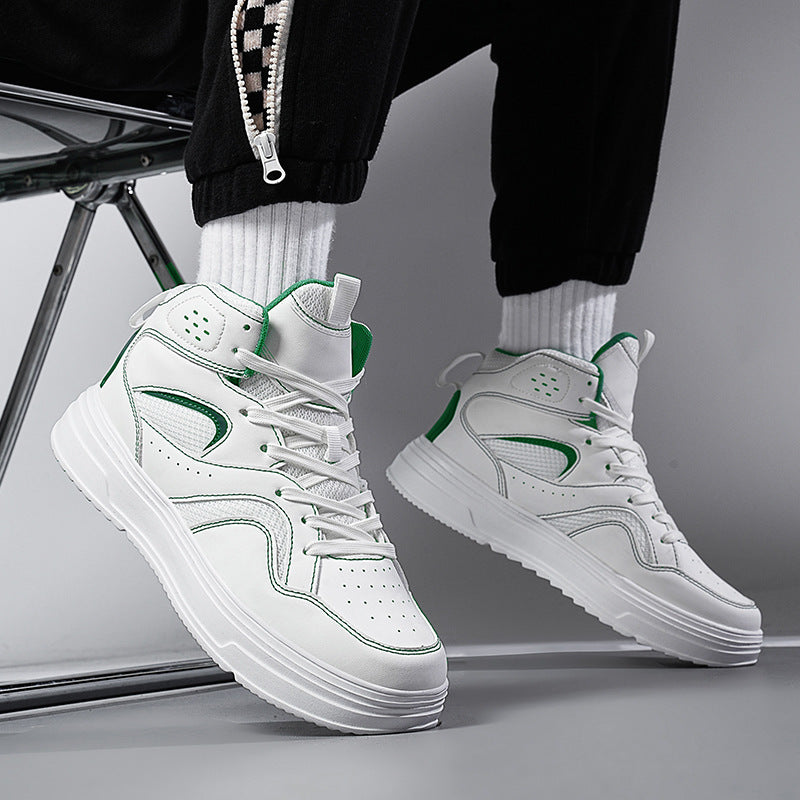 Men's Leather Mesh Breathable Outdoor Casual Shoes