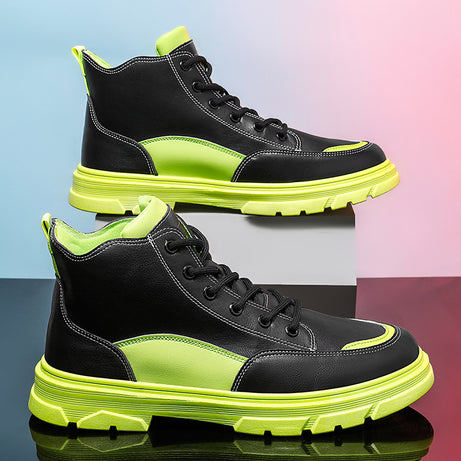 Men's Leather High-top Martin Boots Shoes