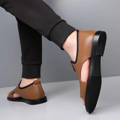 Men's Summer Versatile Breathable Leather Sandals