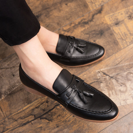 Men's Leather Outer Wear Low-Top Casual Shoes