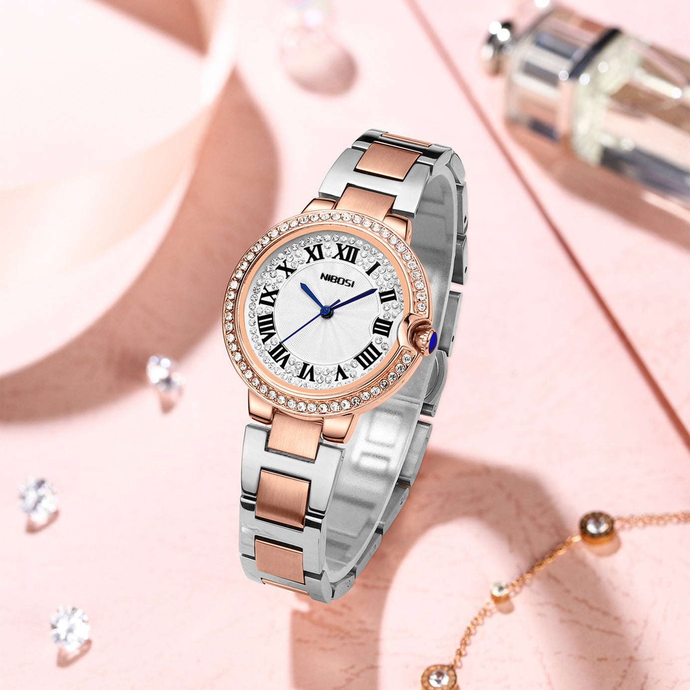 Women's Steel Belt Waterproof  Watch