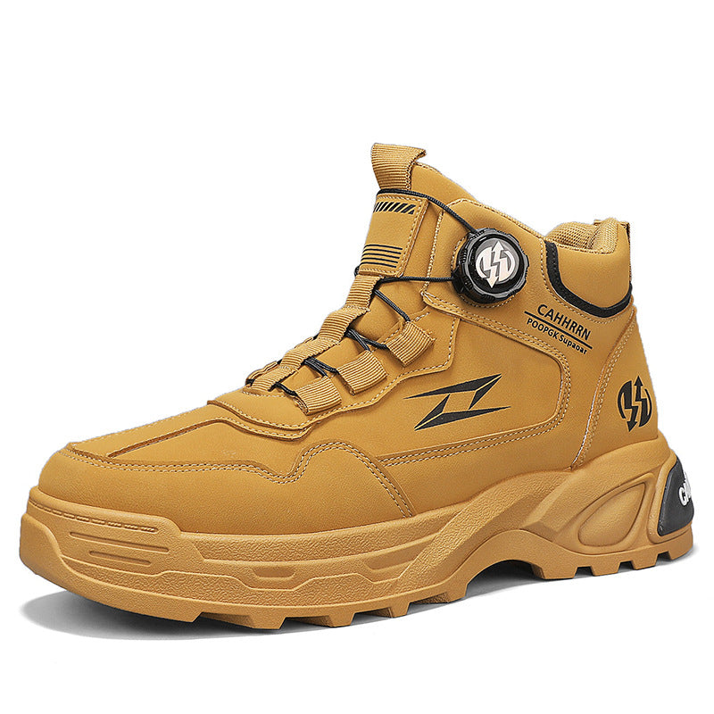 Men's High-Top Fashionable Style Rotating Buckle Shoes