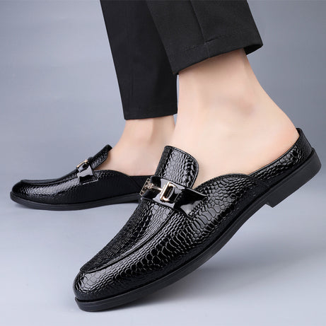 Men's Loafers Glossy & Crocodile Pattern Shoes