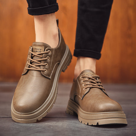 Men's Leather Martin Boots British Style Shoes