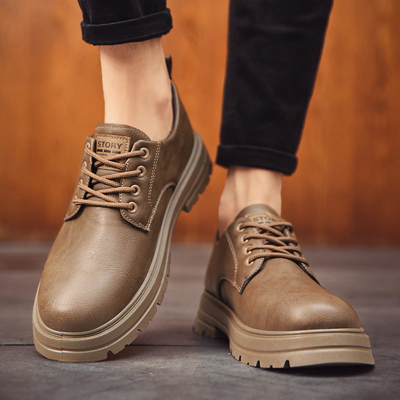 Men's Leather Martin Boots British Style Shoes