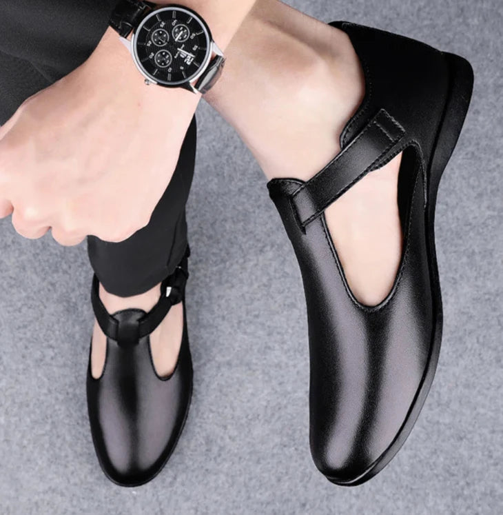 Men's Genuine Leather Casual Sandal Shoes