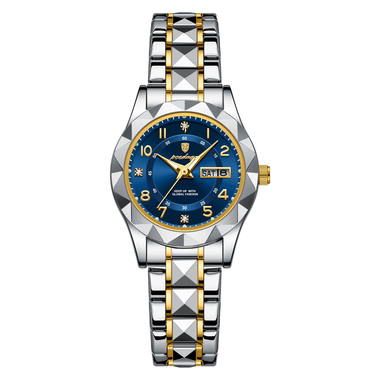 Women's Waterproof Double Calendars Watch