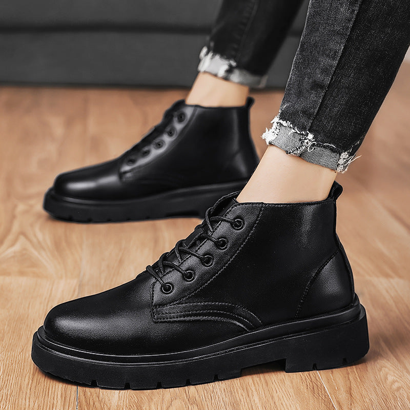 Men's Fashion British High Top Outdoor Leather Boots