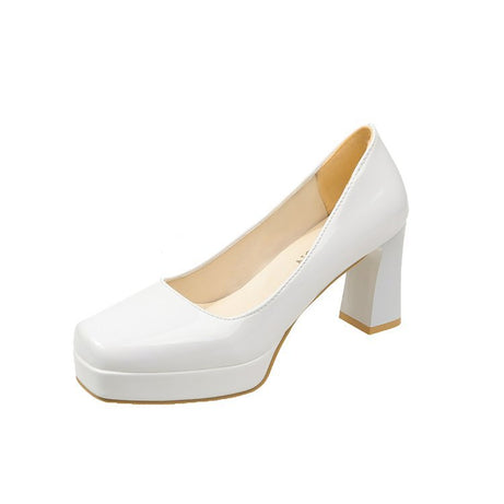 Women's Square Head High Heels Work Shoes