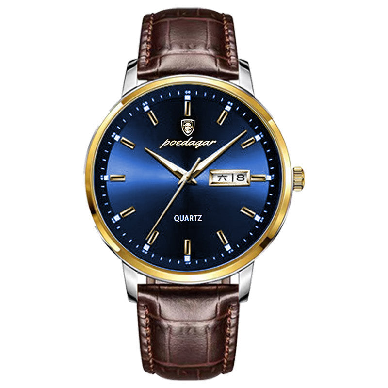 Men's Ultra-thin Double Calendar  Watch