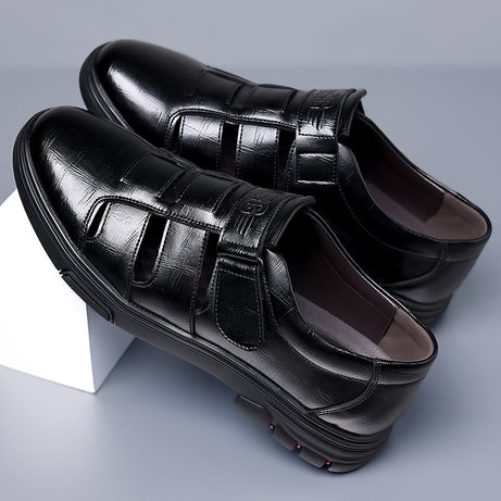 Men's Leather Hollow Breathable Sandals