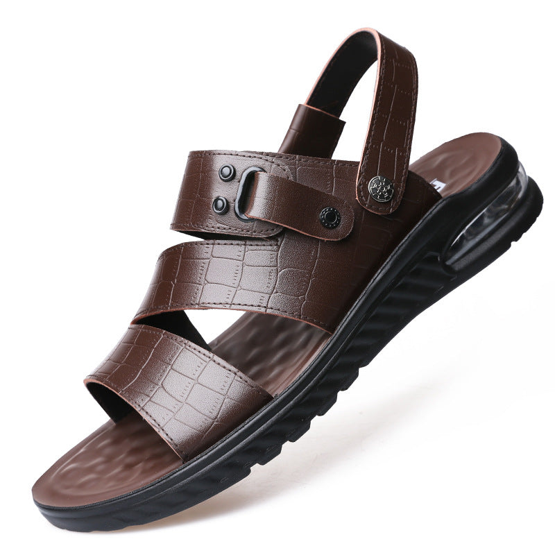 Men's Leather Air Cushion Comfortable Sandals