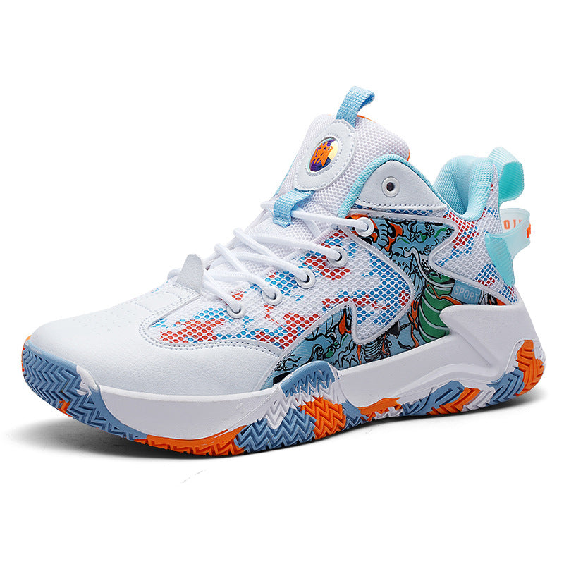 Men's Breathable Fly Knit Trendy Basketball Sports Shoes (In Stock)