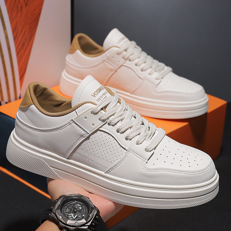 Men's Trendy Leather Casual Sneakers (In Stock)